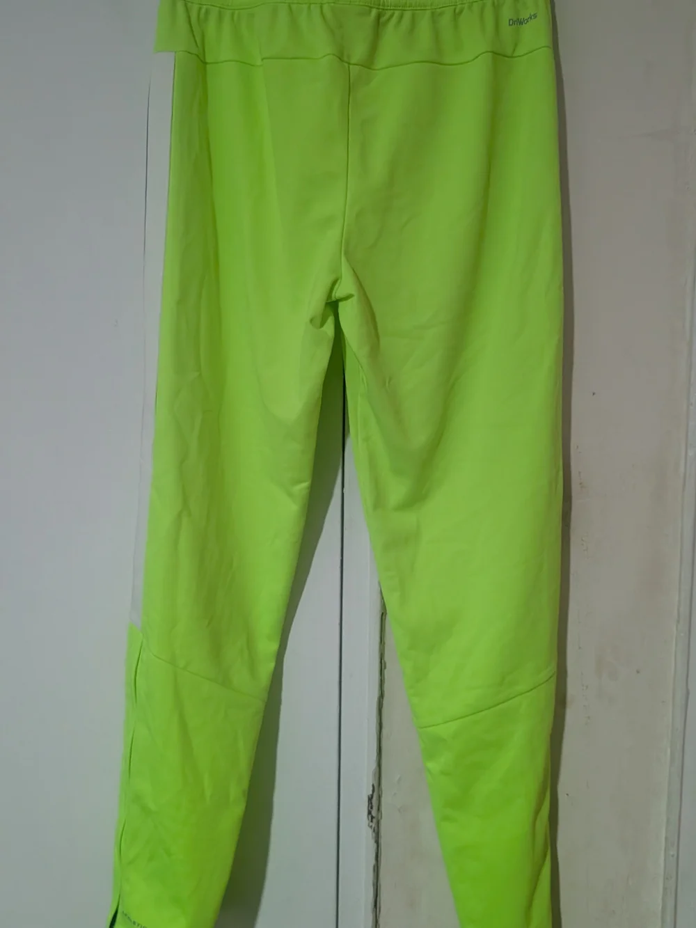 Athletic Works Neon Green Kids Joggers with White & Black Stripes